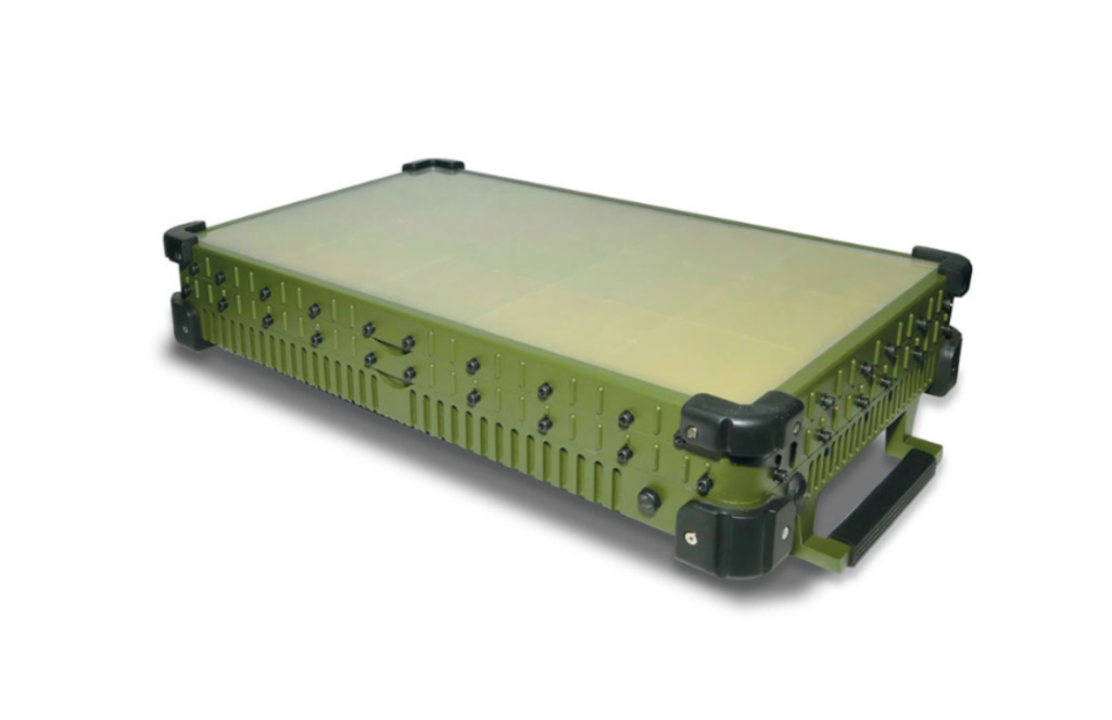 Miltope Voyager Flat Panel Manpack Ku-band SATCOM terminal